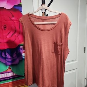 Madewell Orange Oversized Tee